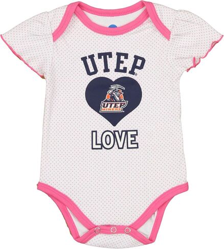 مجموعة Outerstuff NCAA لحديثي الولادة والرضع البنات من 3 قطع، تشكيلة الفريق (عمال مناجم UTEP، 0-3 أشهر) in Saudi Arabia