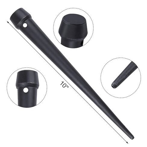 Broad-Head Bull Pin, Tether Hole, 1-1/16-Inch, 1 Pcs, Made of Forged, Heat-Treaded Steel with Black Finish in Kuwait