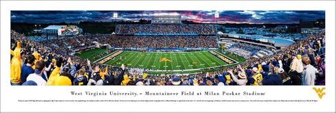Blakeway Worldwide Panoramas, Inc. West Virginia Football, Sunset - Panoramic Poster or Framed Picture in Saudi Arabia