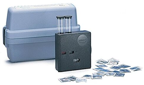 Hach Free Chlorine Color Disc Test Kit, CN-66F Model, Powder DPD Reagent, Visual Colorimetric Method, 0.1–3.4 mg/L Range, Field and Lab Use, Pack of 100, 223102 in Saudi Arabia