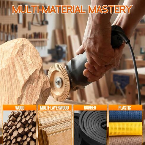 قرص نحت الخشب 5 قطع من Beaiguna، ملحقات مطحنة زاوية 4 بوصات و4 1/2 بوصة، عجلة طاحونة جذعية، مجموعة أدوات تشكيل قرص تشكيل الخشب لطحن الزوايا، أقراص عجلة طحن الخشب المطورة in Kuwait