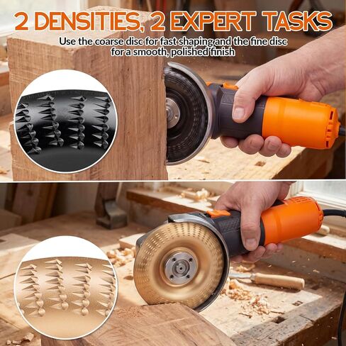 قرص نحت الخشب 5 قطع من Beaiguna، ملحقات مطحنة زاوية 4 بوصات و4 1/2 بوصة، عجلة طاحونة جذعية، مجموعة أدوات تشكيل قرص تشكيل الخشب لطحن الزوايا، أقراص عجلة طحن الخشب المطورة in Kuwait