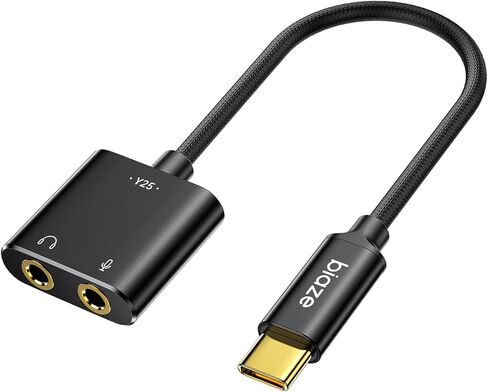 USB to 3.5mm Jack Audio Adapter External Sound Card with 3.5mm Headphone and Microphone TRS Jack to USB Compatible with Windows, Laptops, Desktops Windows, MAC, Linux, PC, PS5, PS4 in Saudi Arabia