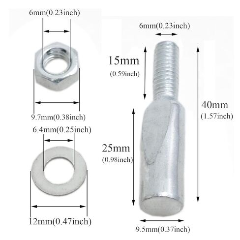 4PCS Silver Bicycle Wedge Pin 9.5x40mm Crank Cotter Pins Center Pins Bicycle Parts Cycling Accessories for Mountain Bikes, Road Bikes (Large Size in Saudi Arabia