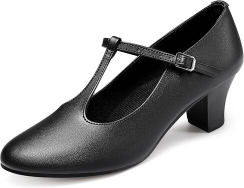 Dynadans 2" Character Shoes for Women T-Strap Dance Heels for Ballroom Salsa Tango Wedding Flamenco Latin in Kuwait
