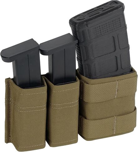 حقيبة Mag 5.56 مع حقيبة مجلة مسدس مزدوجة، أكياس MOLLE Mag 5.56+9 مم مع إدراج سريع التحرير لملحقات حزام الصدرية التكتيكية in Kuwait