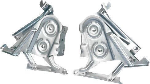 ALMULOO Hood Hinge Compatible with 1957 Chevrolet Bel Air Nomad Two-Ten One-Fifty – Steel Construction Galvanized Silver Finish in Saudi Arabia
