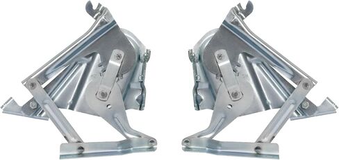 ALMULOO Hood Hinge Compatible with 1957 Chevrolet Bel Air Nomad Two-Ten One-Fifty – Steel Construction Galvanized Silver Finish in Saudi Arabia