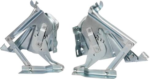 ALMULOO Hood Hinge Compatible with 1957 Chevrolet Bel Air Nomad Two-Ten One-Fifty – Steel Construction Galvanized Silver Finish in Saudi Arabia