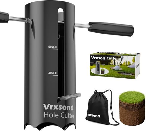 Portable Golf Hole Cutter - Professional 4Inch & 6Inch USGA Standard Tool, Detachable Handle for Easy Storage & Carrying, Create Perfect Putting Greens in Backyard/Garden in Saudi Arabia