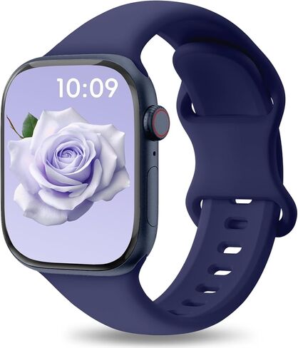 Sport Silicone Band Compatible with Apple Watch Bands 40mm 38mm 41mm 42mm 44mm 45mm 46mm 49mm Women Men, Waterproof Soft Wrist Strap for iWatch Series 11 10 9 8 7 6 5 4 3 2 1 SE Ultra 2 3, for Outdoor in Saudi Arabia