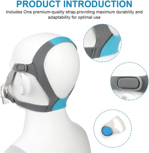 Headgear Replacement for AirFit/AirTouch N20 Mask Soft N20 Headgear Strap with Magnetic Clips in Kuwait