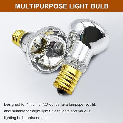 Replacement Bulbs for Lava and Glitter Lamps - 30W R39 E17 Reflector Bulbs, Dimmable, Soft Warm White Glow, Long Life, High Temp Resistance (2pack) in Kuwait