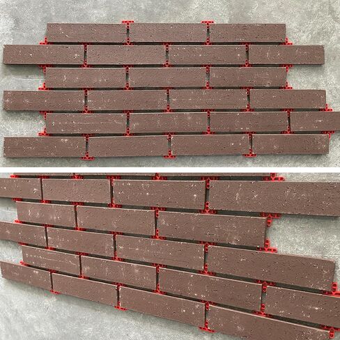 فواصل بلاستيكية احترافية مقاس 8 مم، 100 حزمة تترك 5/16 بوصة، فواصل تسوية الفجوة من الطوب والبلاط لوضع أحجار الرصف، وطوب الحائط، وبلاط الأرضيات، وفواصل فجوة على شكل حرف T للمفاصل الموحدة 5/16 بوصة in Kuwait