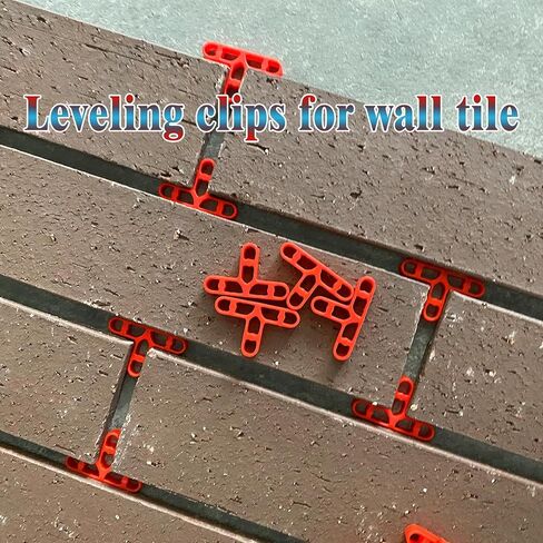 فواصل بلاستيكية احترافية مقاس 8 مم، 100 حزمة تترك 5/16 بوصة، فواصل تسوية الفجوة من الطوب والبلاط لوضع أحجار الرصف، وطوب الحائط، وبلاط الأرضيات، وفواصل فجوة على شكل حرف T للمفاصل الموحدة 5/16 بوصة in Kuwait