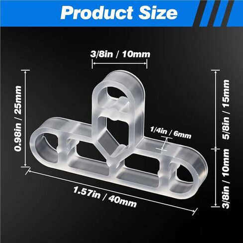 10mm 3/8 Inch 200 Pcs Tile Spacers Brick Wall Separator Thin Brick Veneer Tools in Saudi Arabia