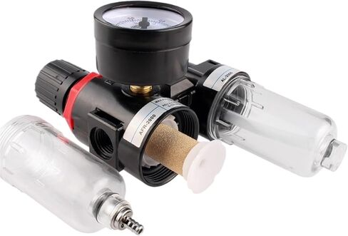 AFC-2000 G1 / 4 "وحدة معالجة الهواء بفلتر هوائي منظم ضغط أداة ضاغط الهواء فاصل الزيت عن الماء AFR2000 + AL2000(AFC2000-PC6-02) in Kuwait
