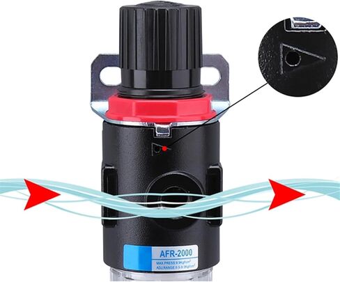AFC-2000 G1 / 4 "وحدة معالجة الهواء بفلتر هوائي منظم ضغط أداة ضاغط الهواء فاصل الزيت عن الماء AFR2000 + AL2000(AFC2000-PC6-02) in Kuwait