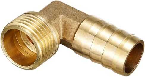 Quick Coupling For Hose Brass Barb Fitting Elbow 6 8 10 12 16mm To 1/4 1/8 1/2 3/8 Standard Pipe Thread Male Thread Connector Joint Adapter Gold(8mm Barb,1/8") in Saudi Arabia
