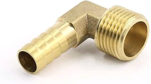 Quick Coupling For Hose Brass Barb Fitting Elbow 6 8 10 12 16mm To 1/4 1/8 1/2 3/8 Standard Pipe Thread Male Thread Connector Joint Adapter Gold(8mm Barb,1/8") in Saudi Arabia