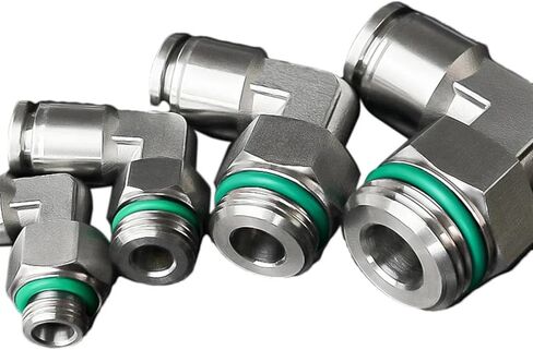 304 Stainless Steel Pneumatic Hose Fitting PL Air Tube Connector 1/8 1/4 3/8 1/2 Standard Pipe Thread Quick Release Pipe Fittings(PL12-04 (12mm-1l2)) in Saudi Arabia