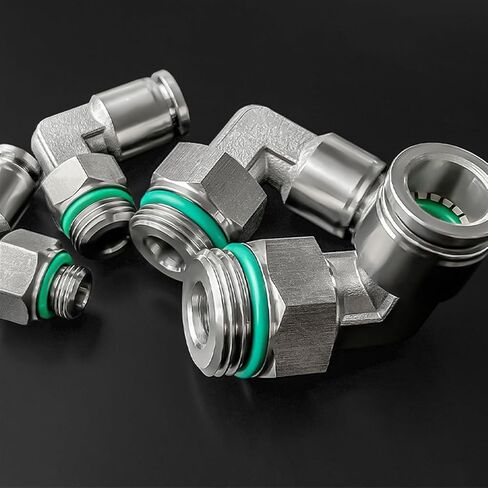304 Stainless Steel Pneumatic Hose Fitting PL Air Tube Connector 1/8 1/4 3/8 1/2 Standard Pipe Thread Quick Release Pipe Fittings(PL12-04 (12mm-1l2)) in Saudi Arabia