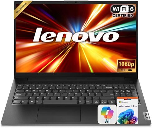 كمبيوتر محمول Lenovo V15 للأعمال والإنتاجية، شاشة 15.6 بوصة FHD، معالج Intel قوي، ذاكرة الوصول العشوائي 40 جيجابايت، 1 تيرابايت SSD، عمر بطارية طويل، مصراع الخصوصية، صوت دولبي، لوحة مفاتيح هادئة، Windows 11 Pro in Kuwait