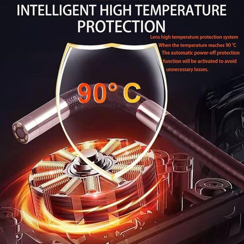 Dual Lens Endoscope Inspection Camera, 360° Articulated Endoscope Camera, Endoscope with Light, 6mm Lens, IP67 Waterproof Probe, 6 LED ，For HVAC, Plumbing, Automotive, Electrical in Saudi Arabia
