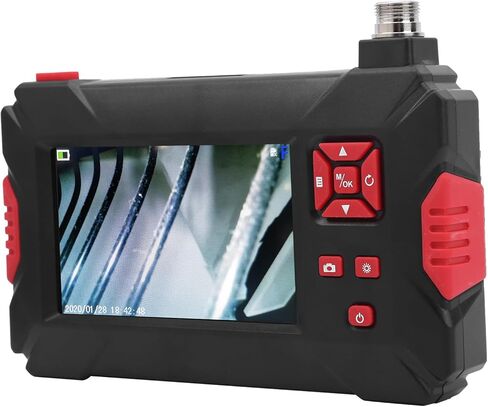 WALFRONT Inspection Endoscope Camera with Light 8mm Dual Lens Industrial Endoscope 1080P LCD Display Borescope Camera 9 Lights for Pipeline Inspection (10M) in Saudi Arabia
