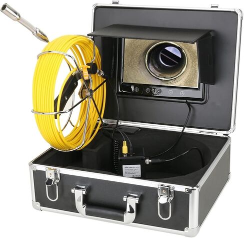 Industrial Endoscope 9" Monitor 20/50M Pipe Inspection Video Camera,IP68 HD 1000TVL Drain Sewer Pipeline Industrial Endoscope System with 12PCS LED in Saudi Arabia