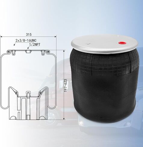 Air Spring Bag Compatible with Freightliner Trucks OEM Number Replace Firestone W01-358-8864 1T15M-9, Peterbilt C81-1013 03-08716 in Saudi Arabia
