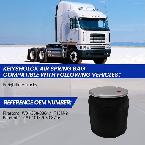 Air Spring Bag Compatible with Freightliner Trucks OEM Number Replace Firestone W01-358-8864 1T15M-9, Peterbilt C81-1013 03-08716 in Saudi Arabia