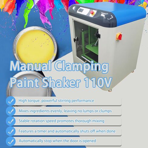 خلاط طلاء بمنصة خلط الطلاء، خلاط طلاء لاصق 110 فولت، علبة زيت معجون مستحلب مع مؤقت، قفل أمان، نطاق خلط 0.5-20 لتر لمختبر السيارات والإصلاح in Kuwait