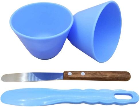 2PCS Flexible Rubber Mixing Bowl +2 Spatulas PVC Rubber Mixing Bowl for Alginate and Plaster Materials in Kuwait
