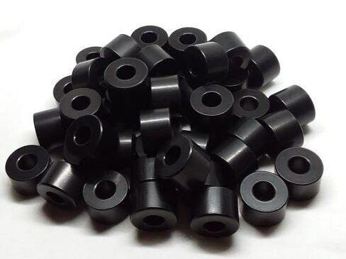Aluminum Spacer Black 5/8" OD x 5/16" ID x Choose Your Length, Round Spacer Unthreaded Standoff Bushing Plain Finish, Fits Screws Bolts 5/16" or M8 by Metal Spacers Online(3/4" Length, 10 Pack) in Kuwait