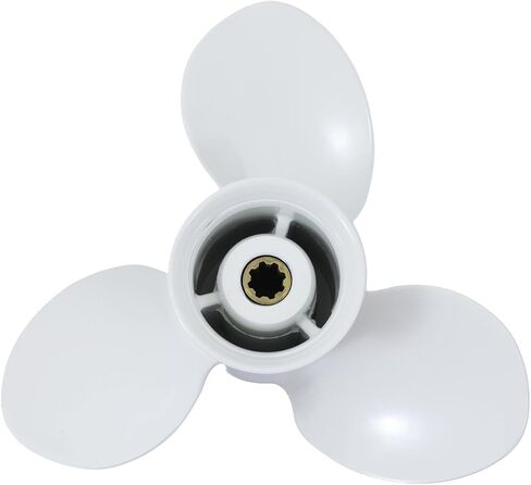 Boat Engine Propellers for HANGKAI 2 Stroke 18 HP ＆ 4 Stroke 20 HP Outboard Motor, 9.25" Diameter 9" Pitch 3 Blade 8 Spline Tooth in Kuwait