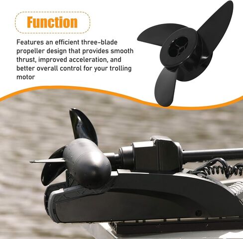 3-Blade Trolling Motor Propeller 3.5" Hub Replacement for MotorGuide Machete III, R3 55lb, W55, Xi5 36V, 75 Wireless – Shallow-Water Replacement Drill Power Prop MGA089B in Kuwait