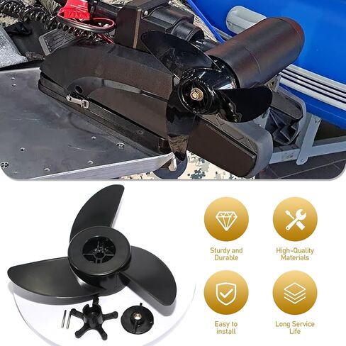 3-Blade Trolling Motor Propeller 3.5" Hub Replacement for MotorGuide Machete III, R3 55lb, W55, Xi5 36V, 75 Wireless – Shallow-Water Replacement Drill Power Prop MGA089B in Kuwait