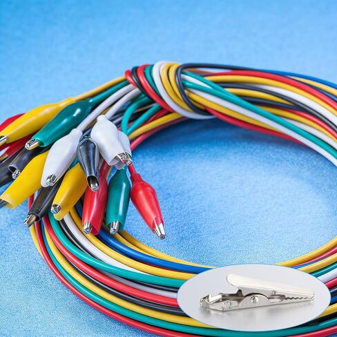 30 PCS Metal Alligator Clips for Crafts, Small Metal Clips, Test Line Crocodile Clip Tiny Alligator Clips Silver Tone Plated Crocodile Clamps for Laboratory Electric Testing Work, DIY Projects in Saudi Arabia