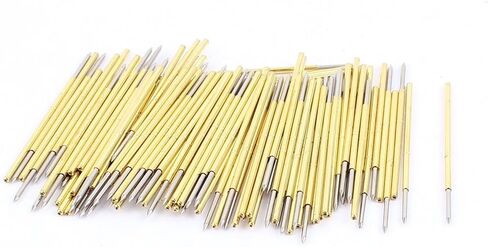 uxcell 98Pcs PL75-B1 0.76mm Dia. Spring Loaded Contact Testing Test Probe Pin in Saudi Arabia