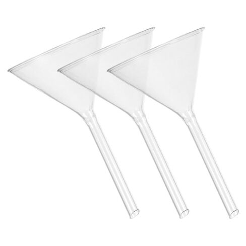 3pcs Short Neck Glass Laboratory Funnels 100mm, Wide Mouth Scientific Filling Funnels for Precise Liquid Pouring and Filtering in Lab and Industrial Use in Saudi Arabia