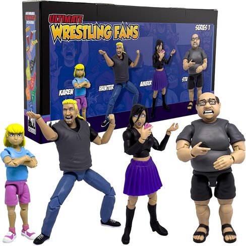 Ultimate Wrestling Crowd Fan Figures Four-Pack [Series 1] in Saudi Arabia