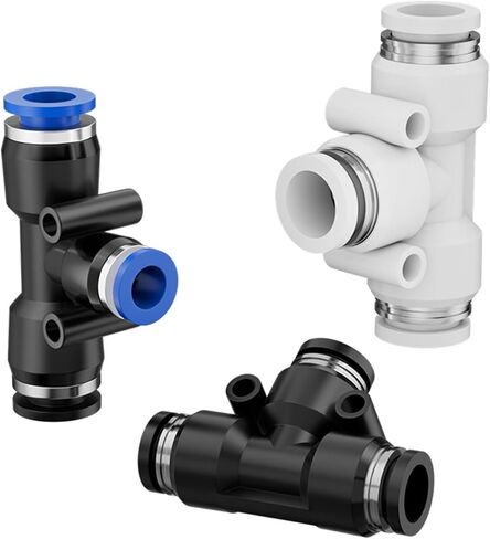 T-type Tee PE14/16 Air Pump Pneumatic Gas Pipe Quick Connector PE10 High Pressure Plugs 1Pcs(Pe4(blue)) in Kuwait