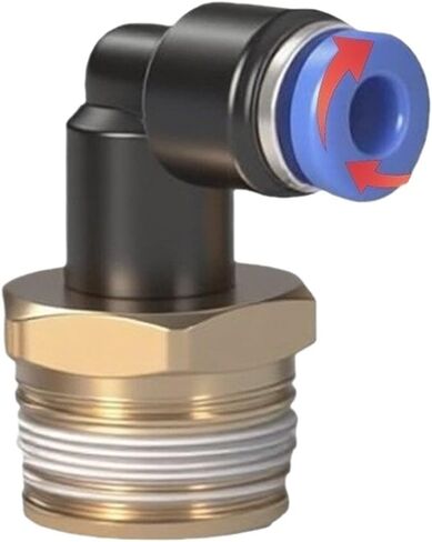 Pneumatic Copper Quick Plugs Connector Pl8-02 Threaded Elbow Air Pipe 10-03 Pl12-04 1Pcs(Pl10-03(blue)) in Saudi Arabia