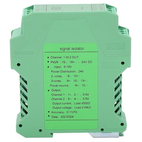 DC Signal Isolator GLG High Temperature DIN Rail Mount 1 in 2 Out 0-10V to 0-5V ABS Material in Saudi Arabia