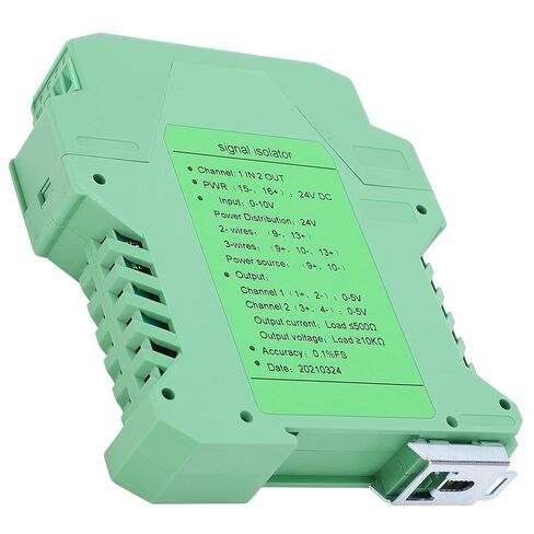 DC Signal Isolator GLG High Temperature DIN Rail Mount 1 in 2 Out 0-10V to 0-5V ABS Material in Saudi Arabia