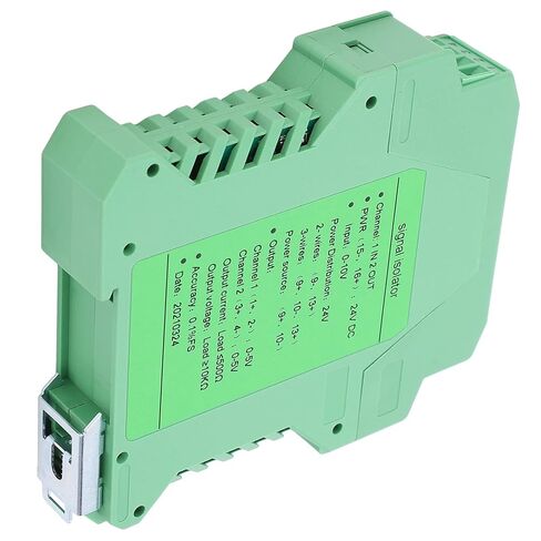 DC Signal Isolator GLG High Temperature DIN Rail Mount 1 in 2 Out 0-10V to 0-5V ABS Material in Saudi Arabia