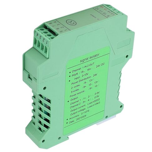 DC Signal Isolator GLG High Temperature DIN Rail Mount 1 in 2 Out 0-10V to 0-5V ABS Material in Saudi Arabia