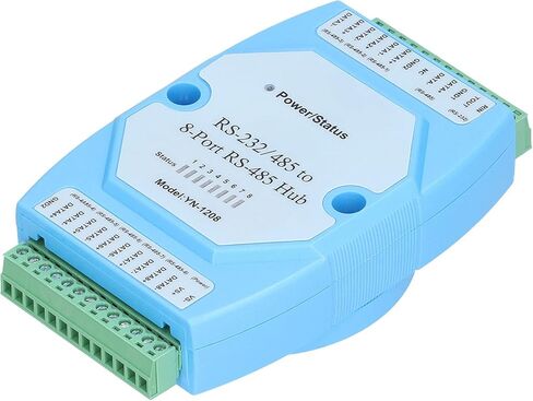 RS485 Hub 8 Port Industrial Grade Opto Isolated Repeater High Speed Transmission Distributor for Automation Systems DC9 24V ABS Plastic in Saudi Arabia