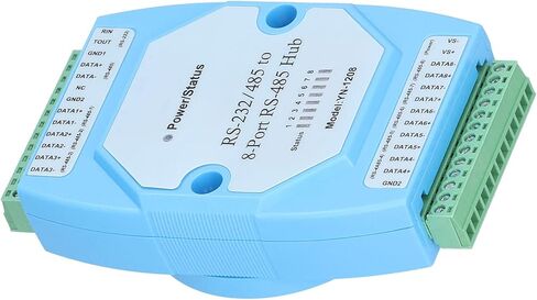 RS485 Hub 8 Port Industrial Grade Opto Isolated Repeater High Speed Transmission Distributor for Automation Systems DC9 24V ABS Plastic in Saudi Arabia
